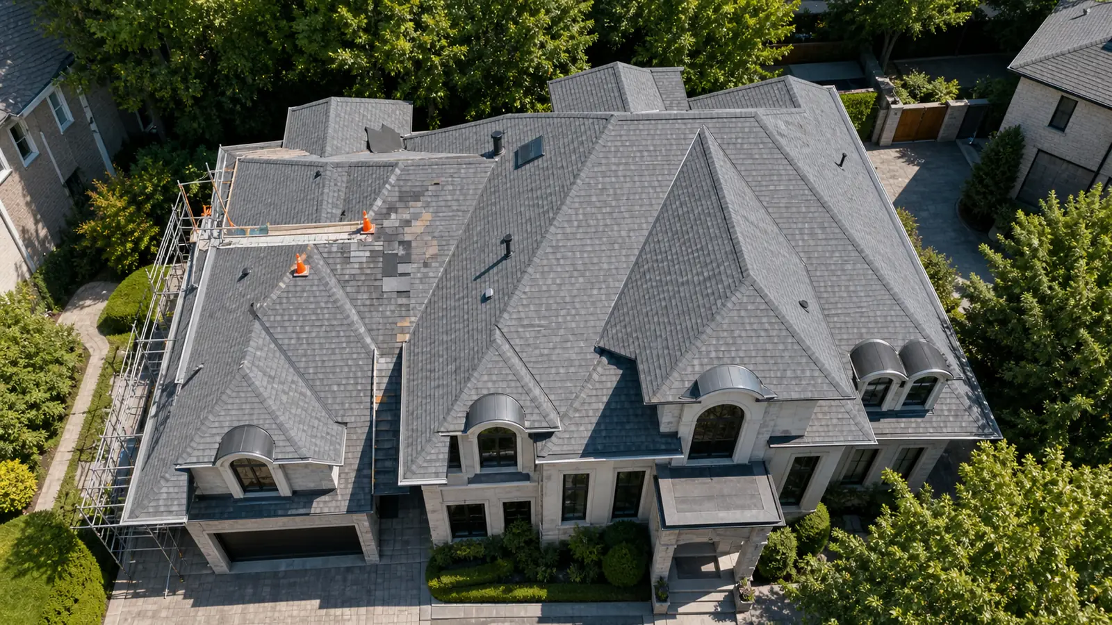 Roof repair Toronto — shingle replacement on residential roof